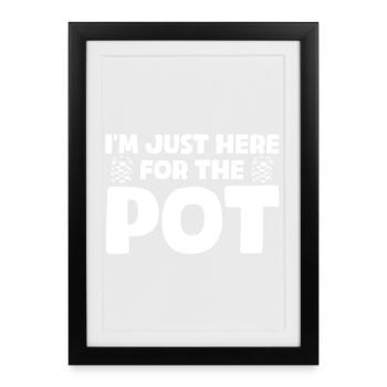 For the pot Casino Gambling Funny Player - Framed poster (27 × 37 cm) - black - Front