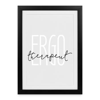 Stylish design for occupational therapist - Framed poster (27 × 37 cm) - black - Front