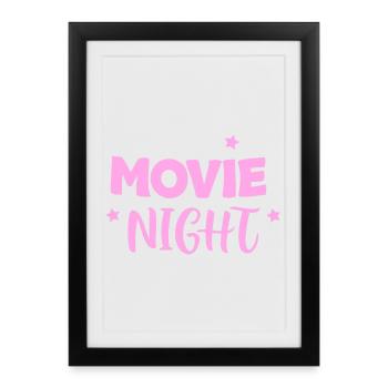 Pink Cinema Night - Framed poster (27 × 37 cm) - black - Front