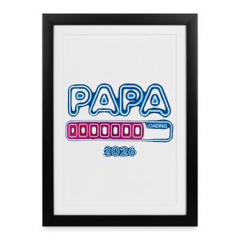 Dad-to-be 2026 Gift Baby Announcement - Framed poster (27 × 37 cm) - black - Front