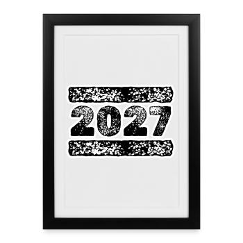 2027 - Framed poster (27 × 37 cm) - black - Front