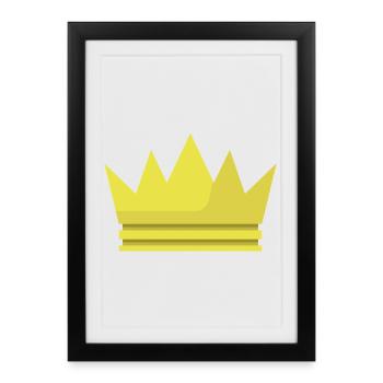Crown - Framed poster (27 × 37 cm) - black - Front