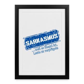 Sarcasm–... 'Cause it's illegal (Fun) - Framed poster (27 × 37 cm) - black - Front