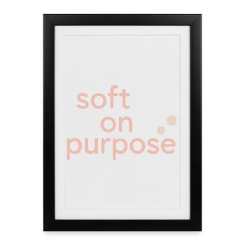 Calm is rebellion. Soft Life Self Care - Framed poster (27 × 37 cm) - black - Front