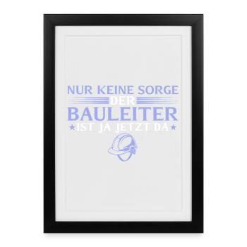 House construction - construction manager is there now - Framed poster (27 × 37 cm) - black - Front
