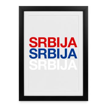 Serbia Serbien - Framed poster (27 × 37 cm) - black - Front