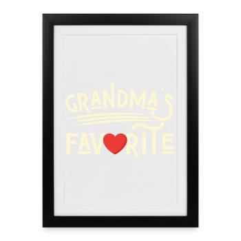 Oma Lieblingsstil Vintage-Liebe - Gerahmtes Poster (27 × 37 cm) - Schwarz - Vorne