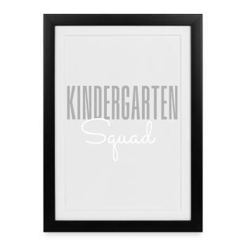 Escouade des enseignants de maternelle – Petite éducation mignonne - Affiche encadrée (27 × 37 cm) - noir - Devant
