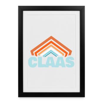 Claas as a given name - Framed poster (27 × 37 cm) - black - Front