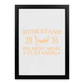 Retirement 2026 Farewell Gift Pension - Framed poster (27 × 37 cm) - black - Front