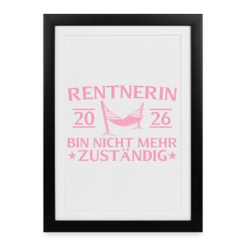 Retraité retraite 2026 Collègue d’adieu - Affiche encadrée (27 × 37 cm) - noir - Devant