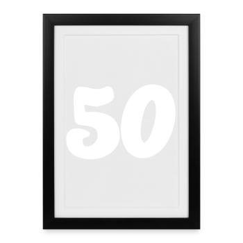 50. 50 YEARS. 50th ANNIVERSARY. 50 YEARS ANNIVERSARY. - Framed poster (27 × 37 cm) - black - Front