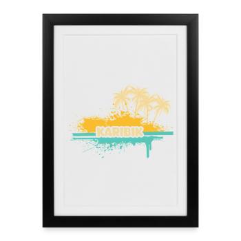 Vacation Caribbean - Framed poster (27 × 37 cm) - black - Front