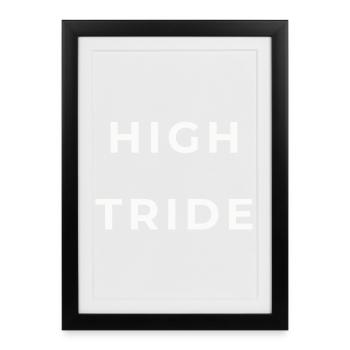 High Pride Bold Typography - Affiche encadrée (27 × 37 cm) - noir - Devant