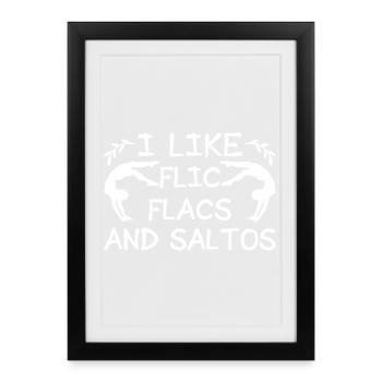 Circus Graphic I Like Flic Flacs Circus Performer - Framed poster (27 × 37 cm) - black - Front