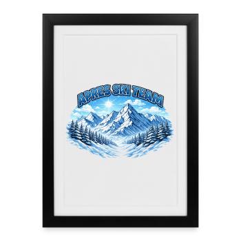 Après Ski Team Mountain Panorama - Affiche encadrée (27 × 37 cm) - noir - Devant