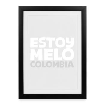 ESTOY-MELO-blanco - Affiche encadrée (27 × 37 cm) - noir - Devant