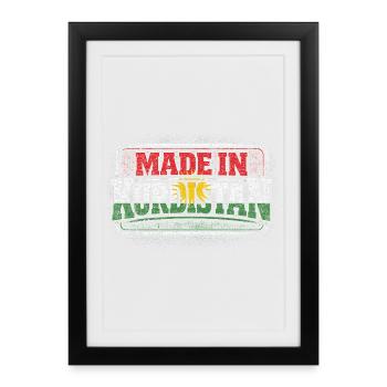 Made In Kurdistan, Kurd, Kurds - Framed poster (27 × 37 cm) - black - Front