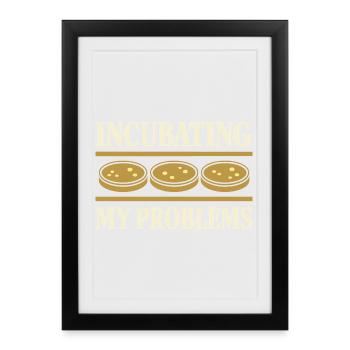 microbiology - Framed poster (27 × 37 cm) - black - Front