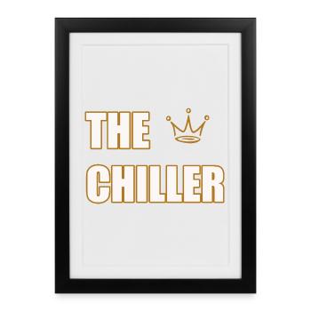 THE CHILLER – Design Cool & Minimaliste - Affiche encadrée (27 × 37 cm) - noir - Devant