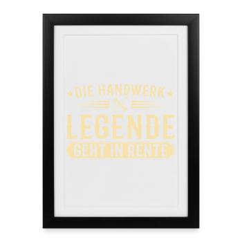 Craft Legend in Retirement Retirement Gift - Framed poster (27 × 37 cm) - black - Front