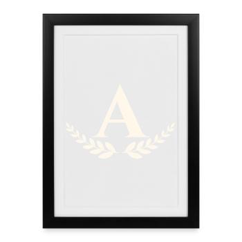A - Affiche encadrée (27 × 37 cm) - noir - Devant