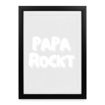 Daddy Rocks - Framed poster (27 × 37 cm) - black - Front