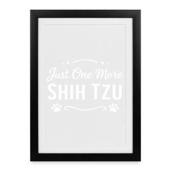 Encore un propriétaire de Shih Tzu Amant drôle de chien - Affiche encadrée (27 × 37 cm) - noir - Devant