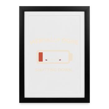 mentally done - Framed poster (27 × 37 cm) - black - Front