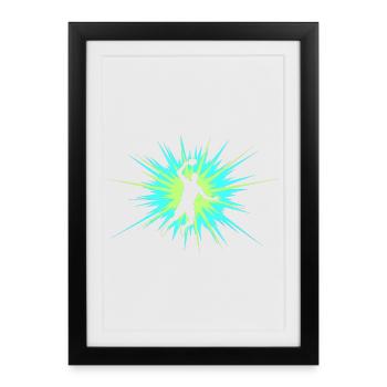 Table Tennis Table Ping Pong Ball Sports Smashing - Framed poster (27 × 37 cm) - black - Front