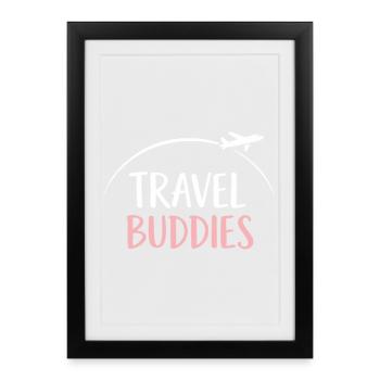 Travel companions - Framed poster (27 × 37 cm) - black - Front