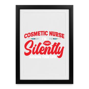  Aesthetic Nurse Lip Surgery Injector Botox - Framed poster (27 × 37 cm) - black - Front