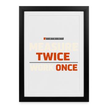 Mode de vie ouvrier Fierté ouvrière Travail - Affiche encadrée (27 × 37 cm) - noir - Devant