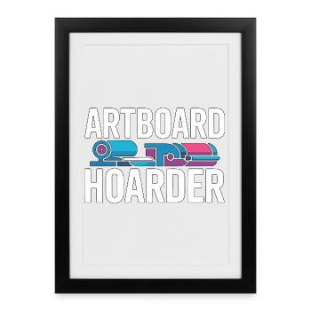 Print Designer Artboard Hoarder Creative Designer - Framed poster (27 × 37 cm) - black - Front