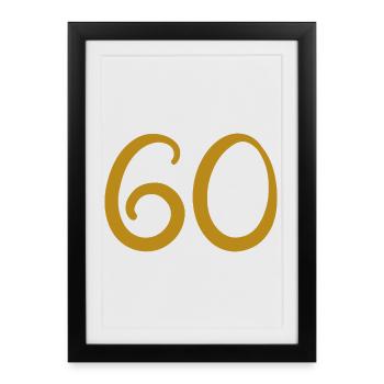 60 - Framed poster (27 × 37 cm) - black - Front