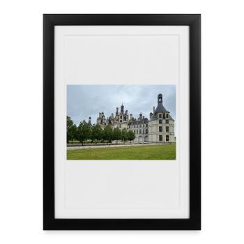 Chateau de Chambord - Affiche encadrée (27 × 37 cm) - noir - Devant