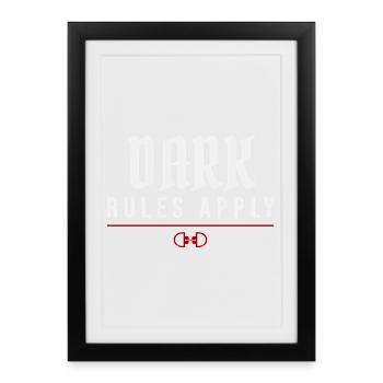 Dark Rules Apply – Alternative Lifestyle - Framed poster (27 × 37 cm) - black - Front