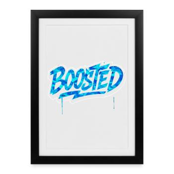 Boosted Saying Camouflage JDM Tuning - Framed poster (27 × 37 cm) - black - Front