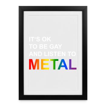 Ok2BGay - Framed poster (27 × 37 cm) - black - Front