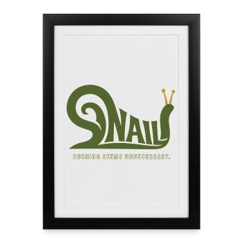 SNAIL – Humor without Haste - Framed poster (27 × 37 cm) - black - Front