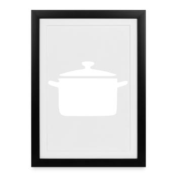 Cooking Pot Cooking Pot Gift Cook Cook - Framed poster (27 × 37 cm) - black - Front
