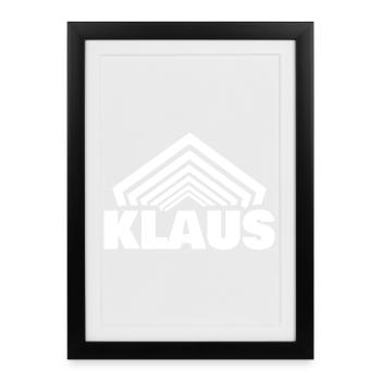 Nom de garçon Klaus - Affiche encadrée (27 × 37 cm) - noir - Devant