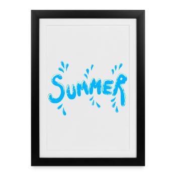 splish splash - Framed poster (27 × 37 cm) - black - Front