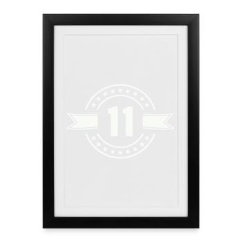 11_zahl - Affiche encadrée (27 × 37 cm) - noir - Devant
