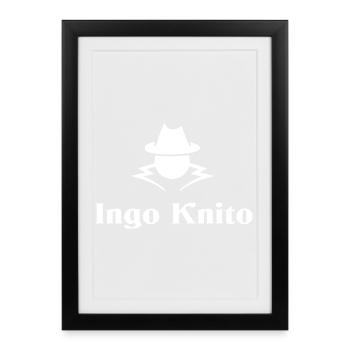 Ingo Knito – Undercover Joke Motif - Framed poster (27 × 37 cm) - black - Front