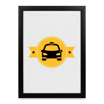 Taxi - Affiche encadrée (27 × 37 cm) - noir - Devant
