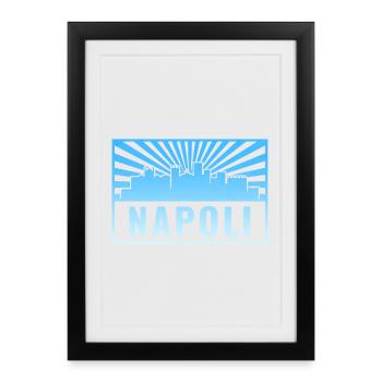Rayons de soleil de la ligne de Naples - Affiche encadrée (27 × 37 cm) - noir - Devant