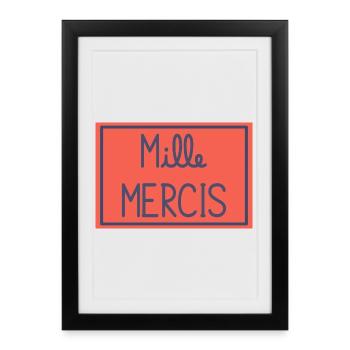 MAÎTRESSE. MERCI. MERCI MAÎTRESSE - Affiche encadrée (27 × 37 cm) - noir - Devant