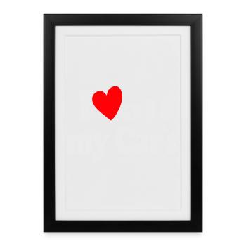 I Love All My Cars - Framed poster (27 × 37 cm) - black - Front