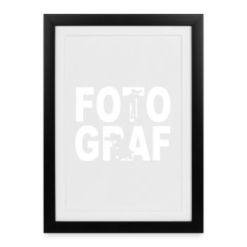 Fotograf - Gerahmtes Poster (27 × 37 cm) - Schwarz - Vorne